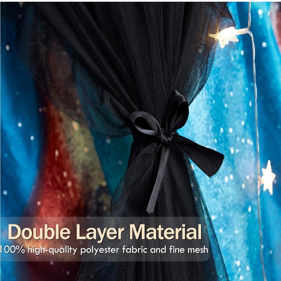 NEW Never Opened! Galaxy-Themed Bed Canopy with Lights - Picture 6 of 9